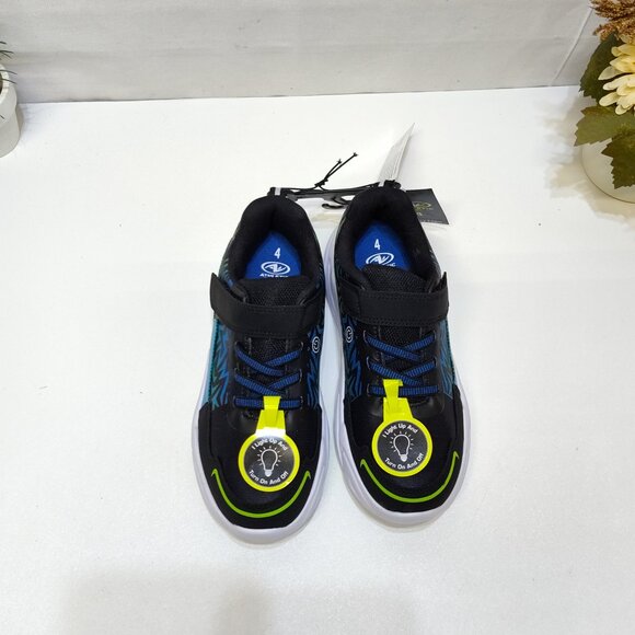 Athletic Works Light-Up Sneaker Boy 4 Bungee Laces Hook Loop Strap On/Off Switch - Picture 6 of 14